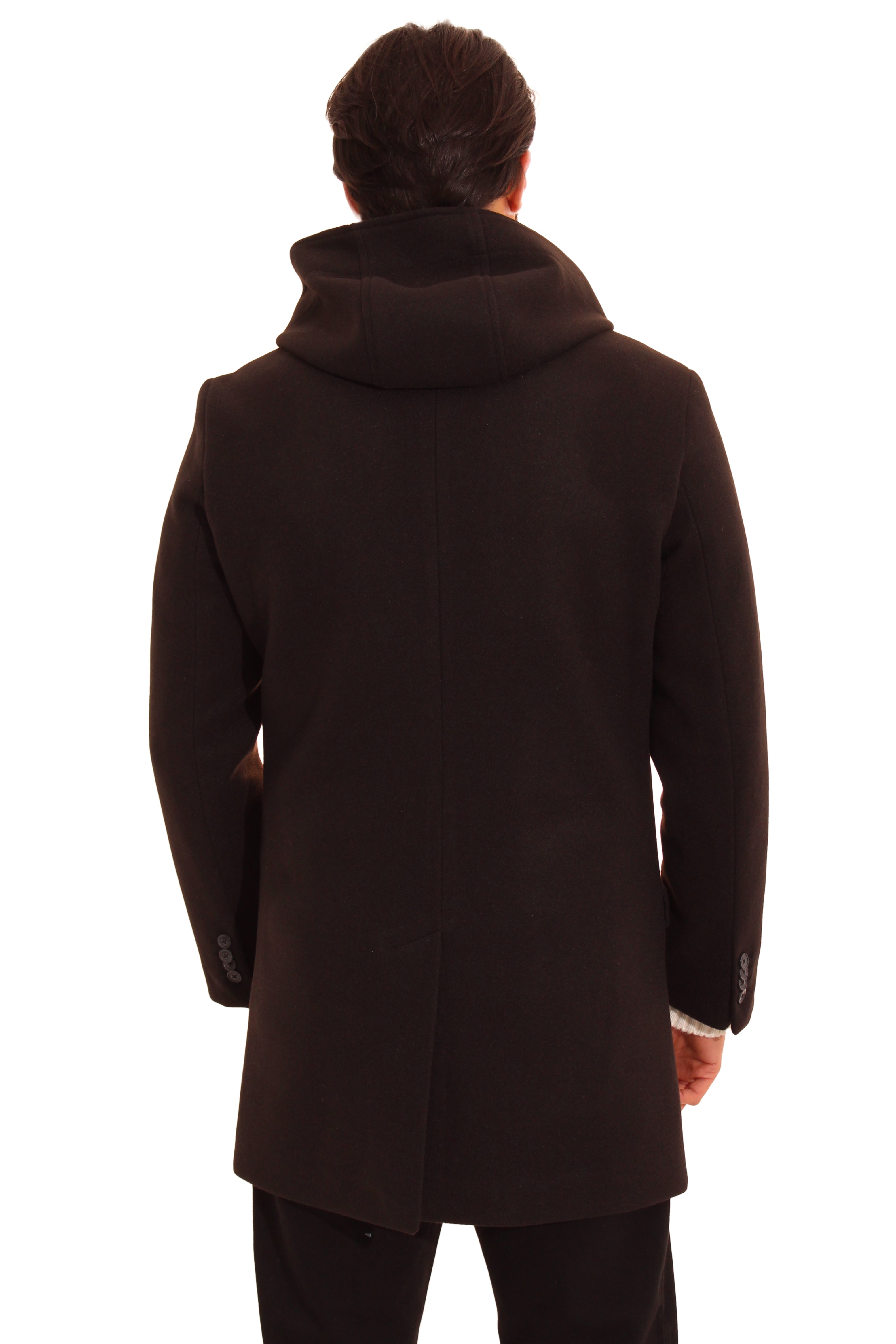 Cappotto Giacca Uomo Con Cappuccio Monopetto Art. Cp22