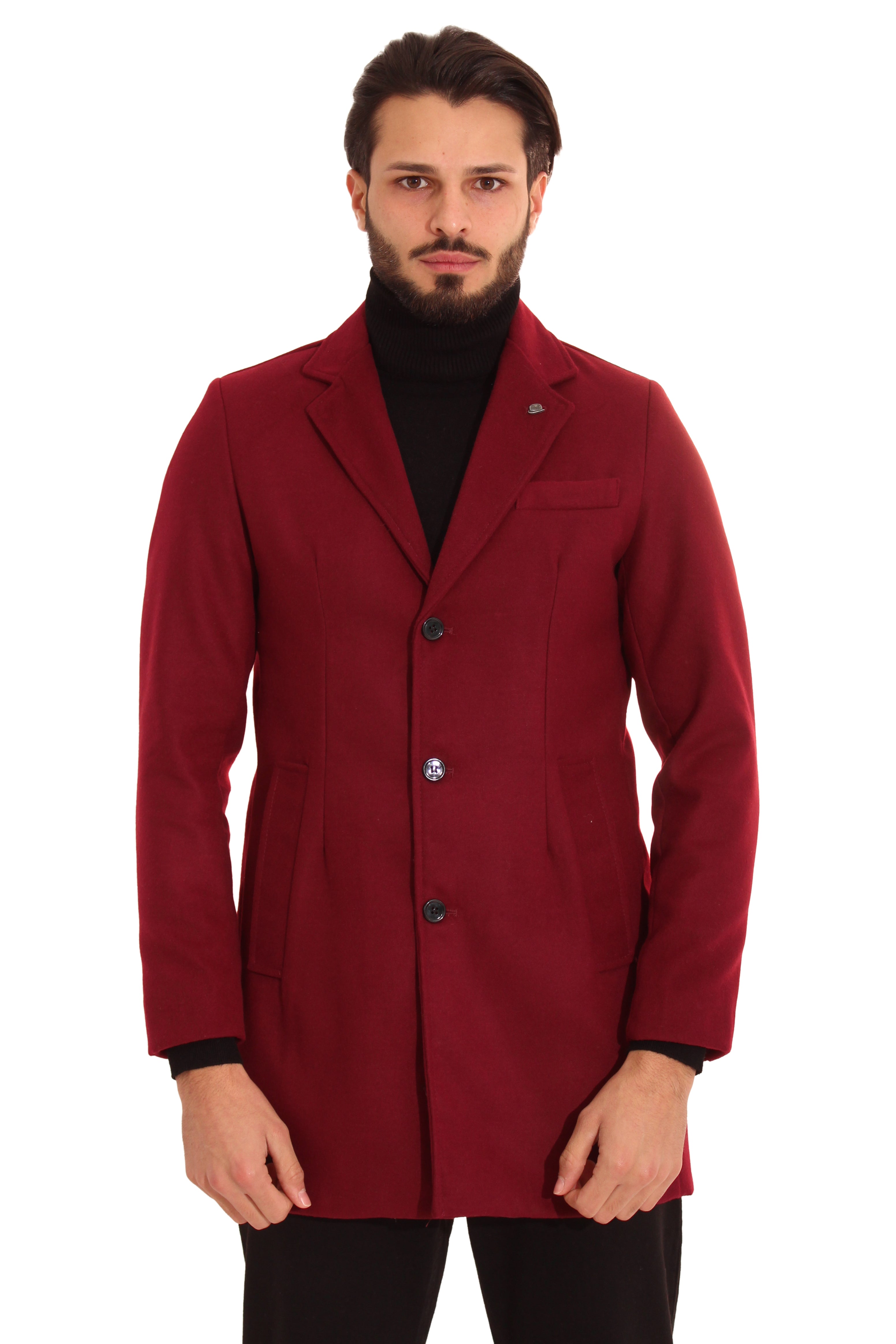 Cappotto Uomo Giacca Con Scollo A ''V'' e Spilla Art. Cp01