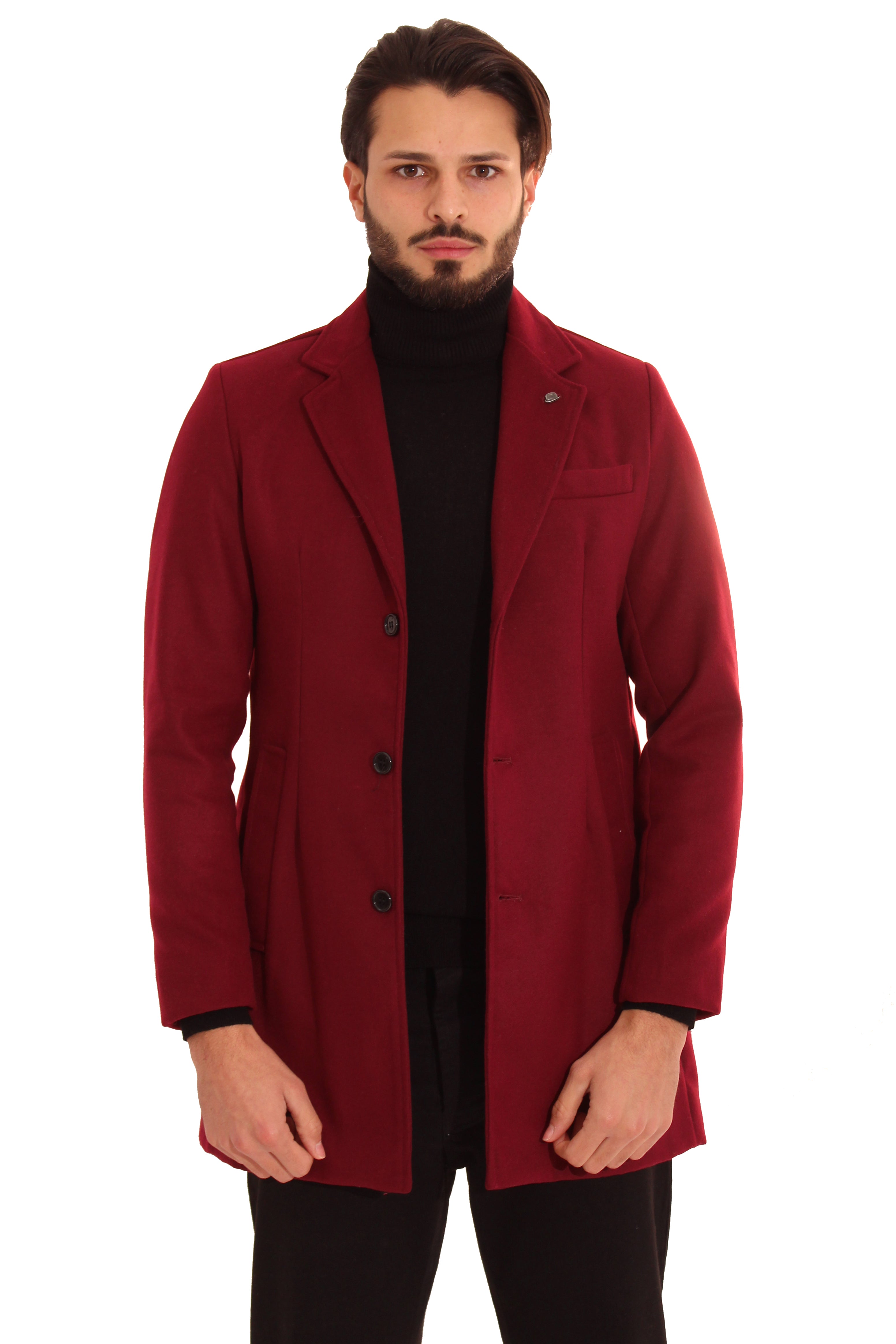 Cappotto Uomo Giacca Con Scollo A ''V'' e Spilla Art. Cp01