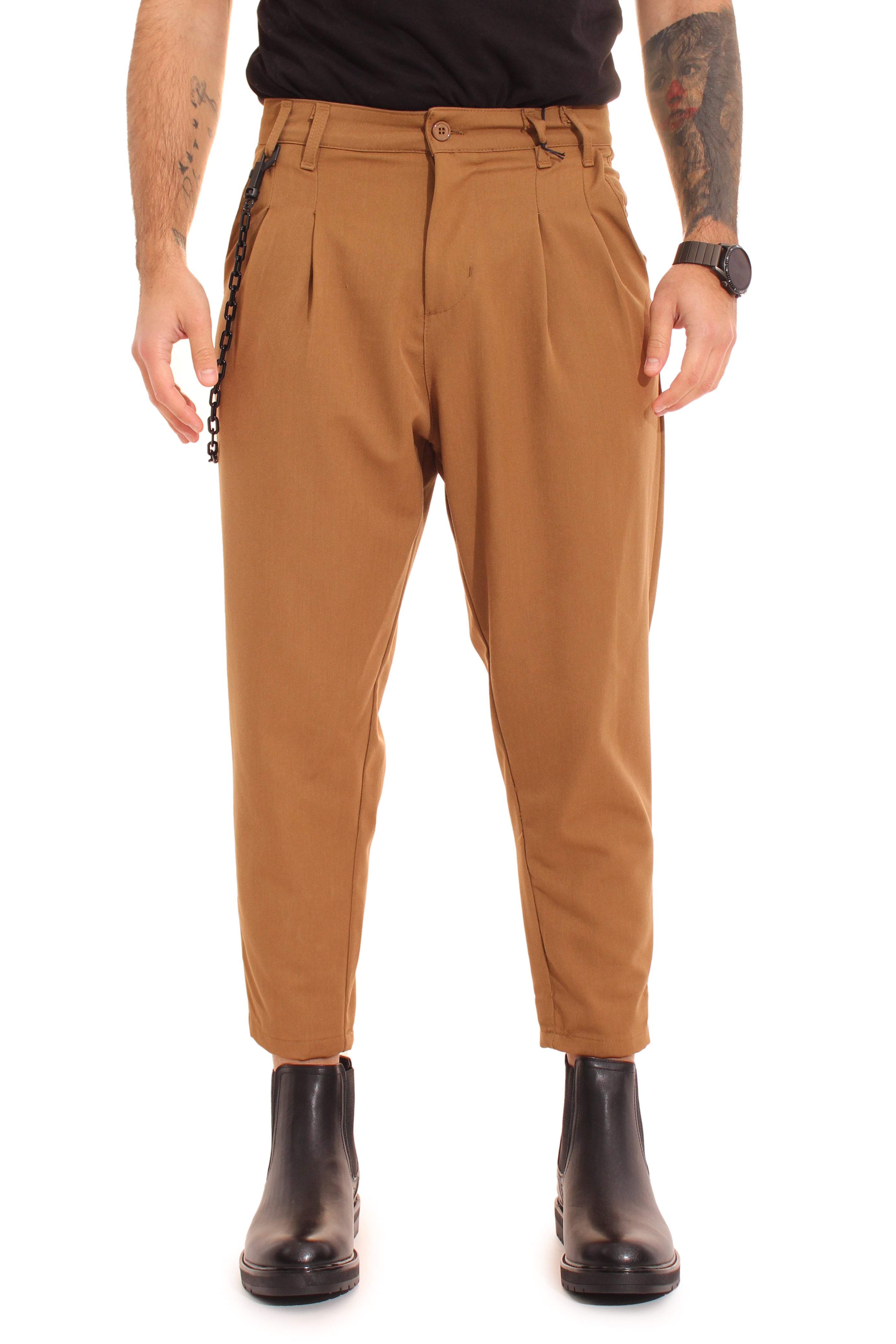 Pantalone Uomo Casual Con Bottone Catena laterale Art. Pt116