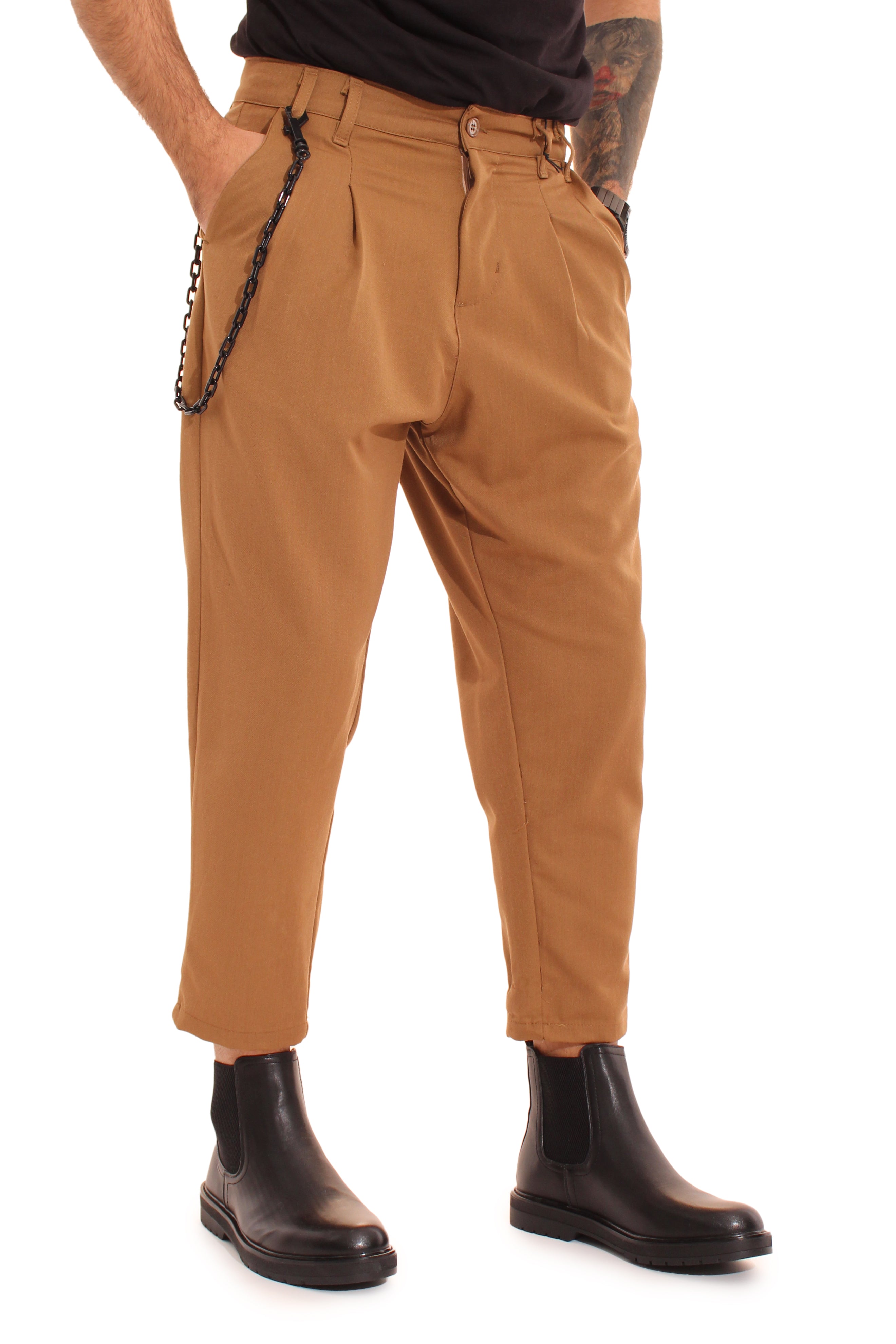 Pantalone Uomo Casual Con Bottone Catena laterale Art. Pt116