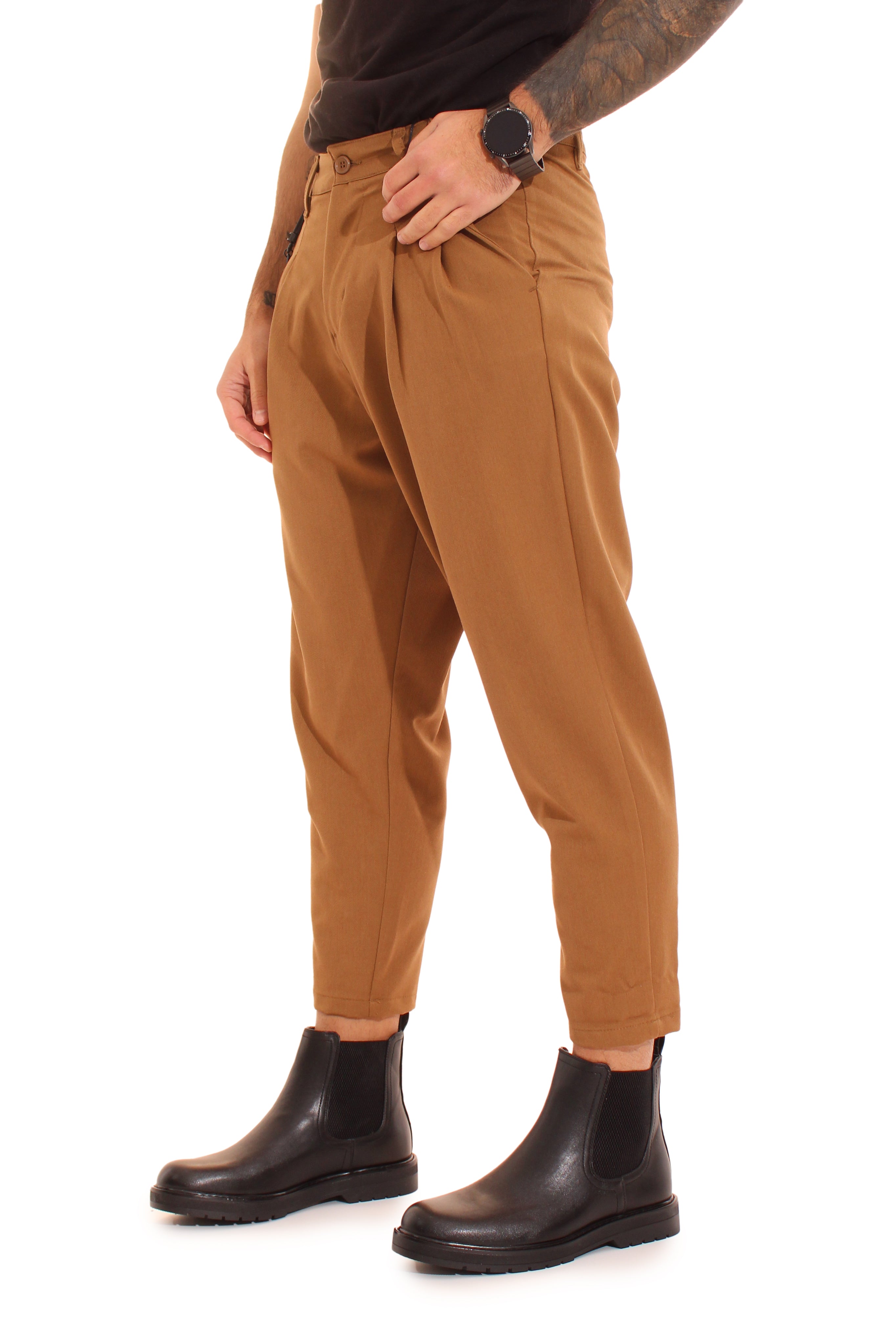 Pantalone Uomo Casual Con Bottone Catena laterale Art. Pt116