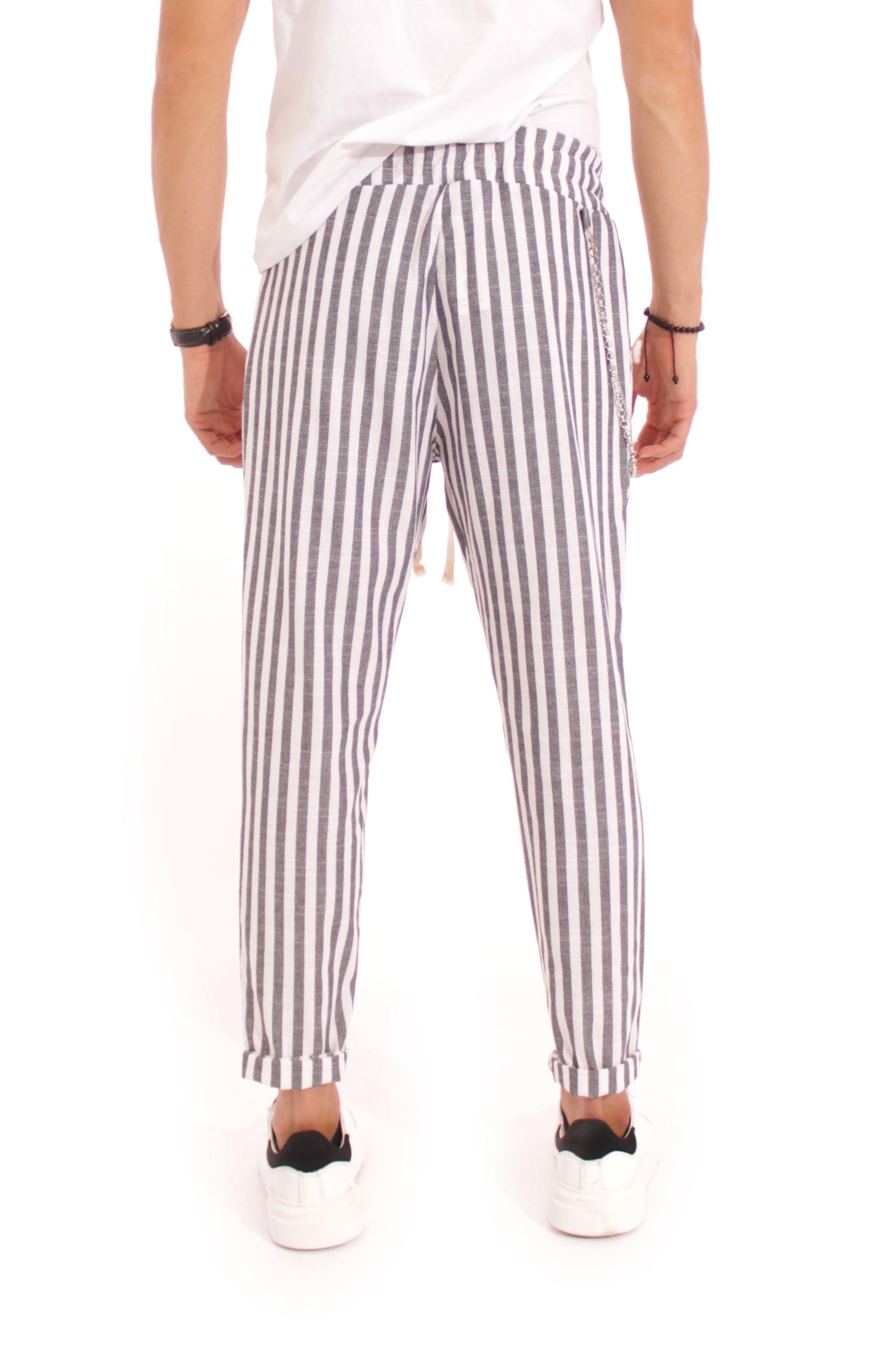 Pantalone Uomo Tasca America Vita Jogger Righe Art. Pt90