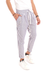 Pantalone Uomo Tasca America Vita Jogger Righe Art. Pt90