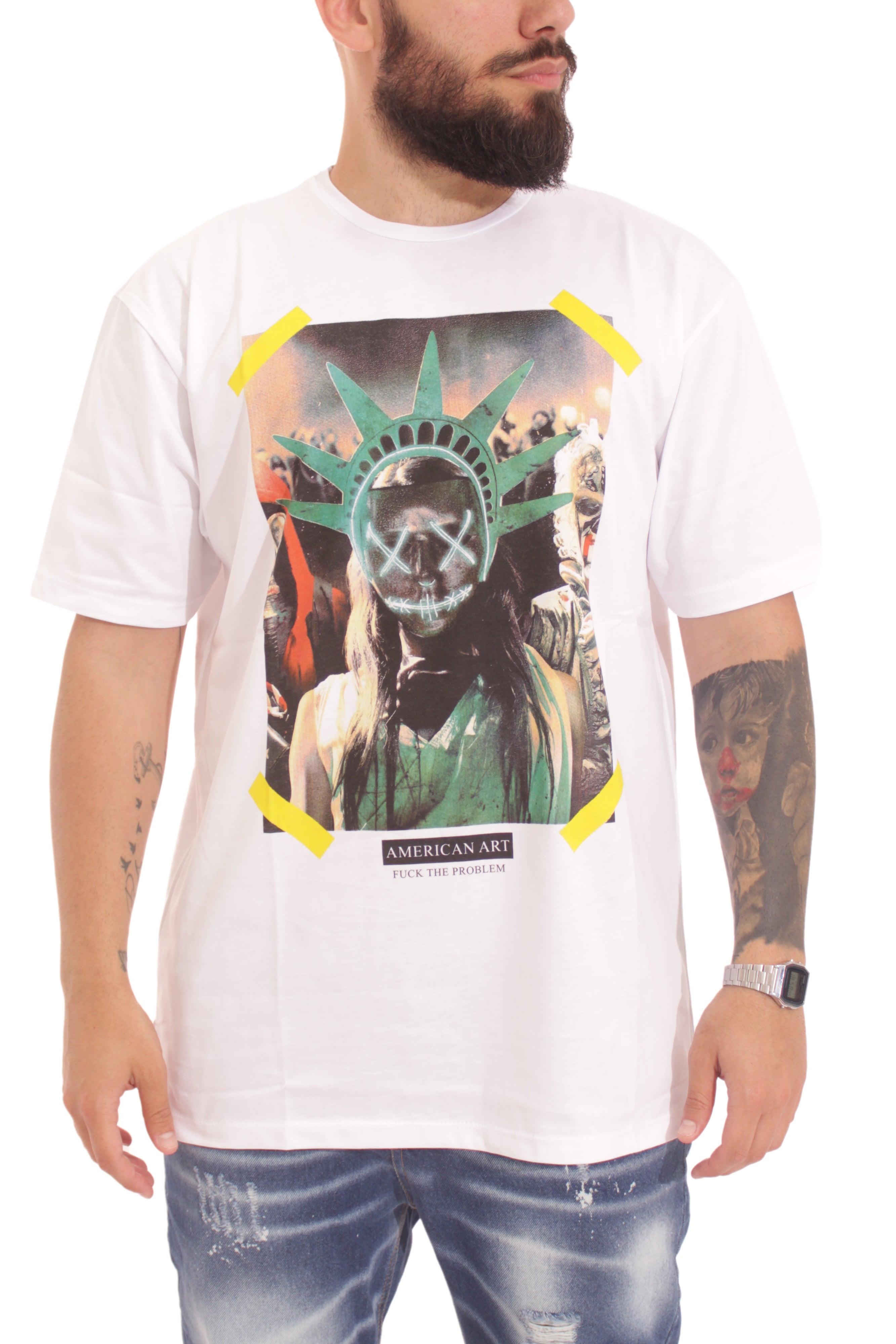 T-Shirt Uomo Liberty Con Stampa Frontale Art. Ts100