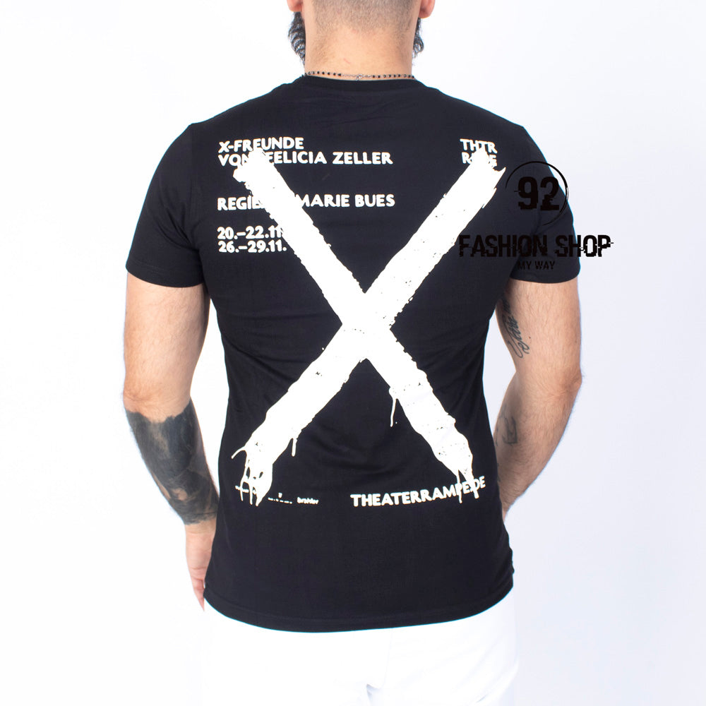 T-shirt Uomo Con Stampa Anteriore e Posteriore Con Taschino Art. ts27