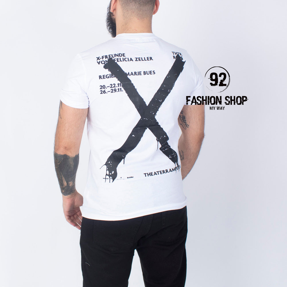 T-shirt Uomo Con Stampa Anteriore e Posteriore Con Taschino Art. ts27