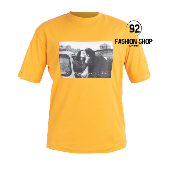 T-shirt pour homme imprimé sur le devant Kiss Love Art. Ts32