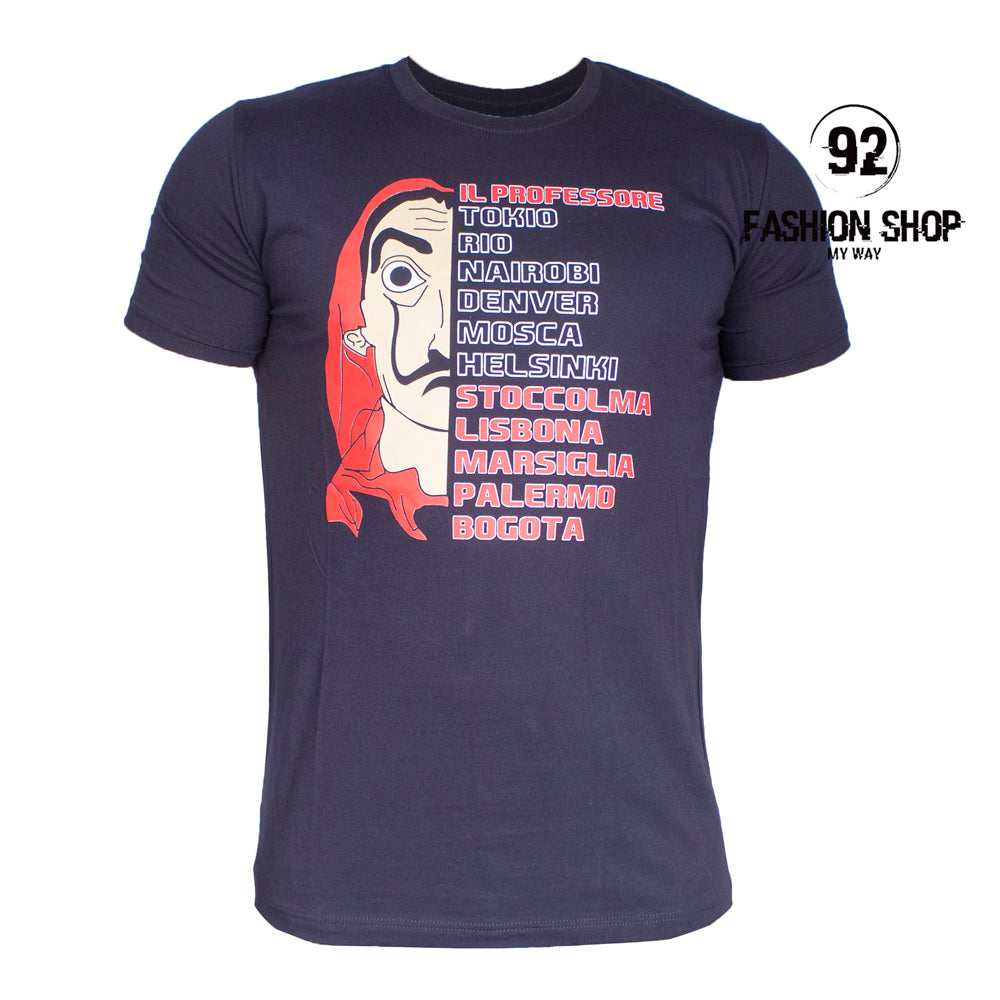 T-shirt Uomo Casa De Papel Stampa Frontale Dalì Art. Ts38