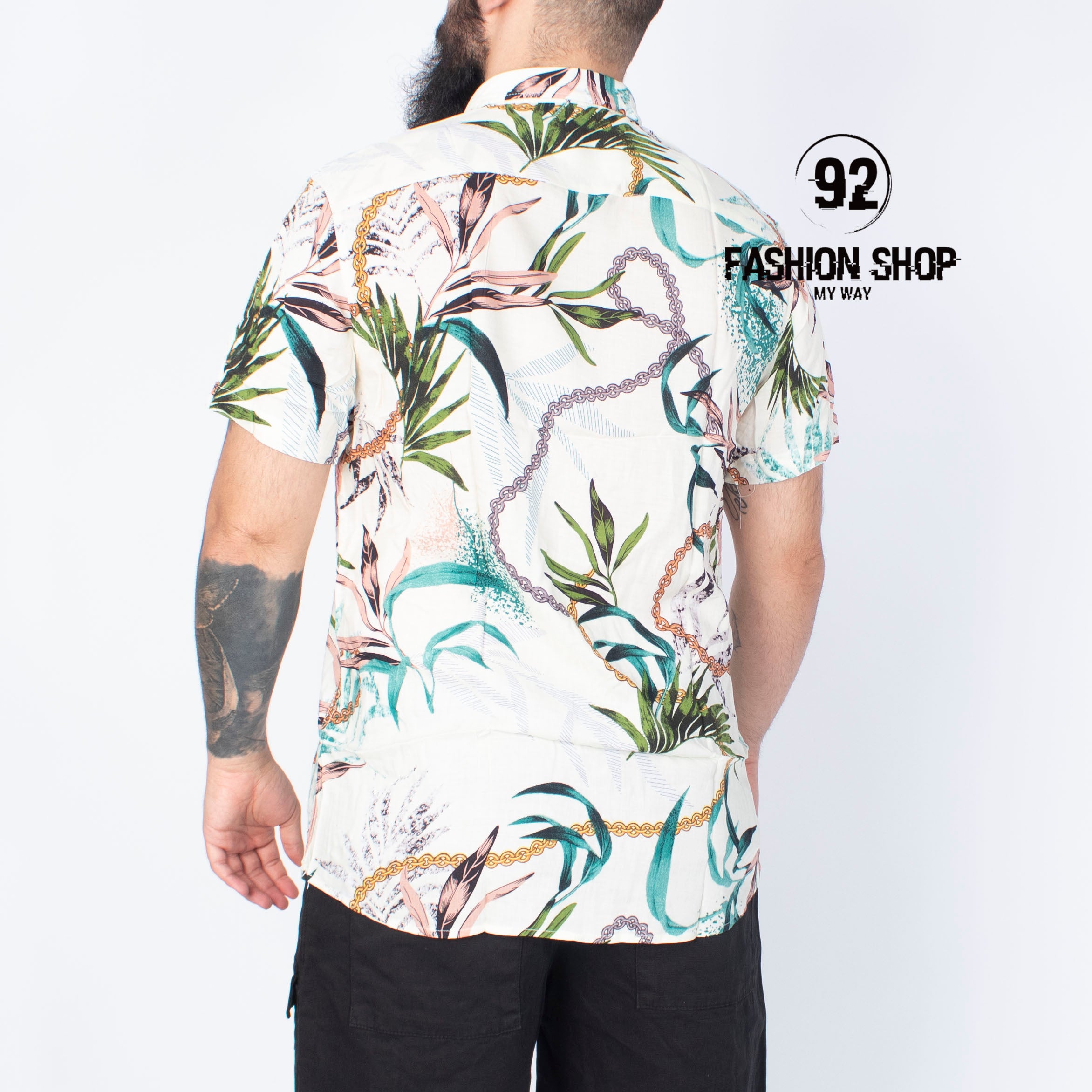 CAMICIA ART.NEW JUNGLE FLOWER MANICHE CORTE ART. CM29