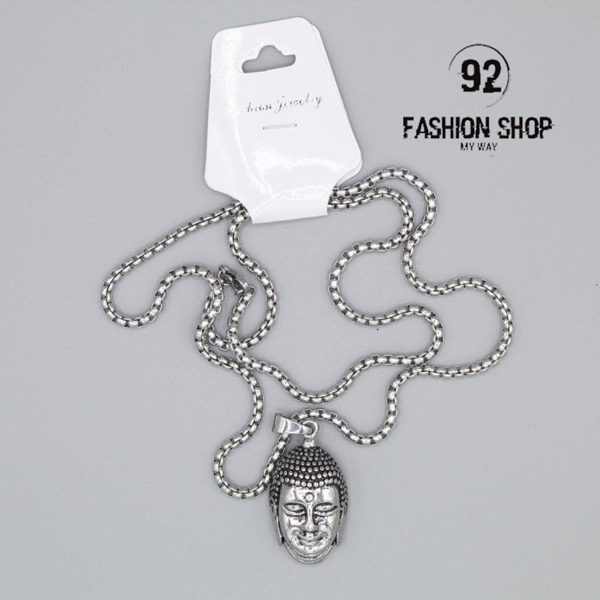 COLLANA ACCIAIO INOX BUDDHA