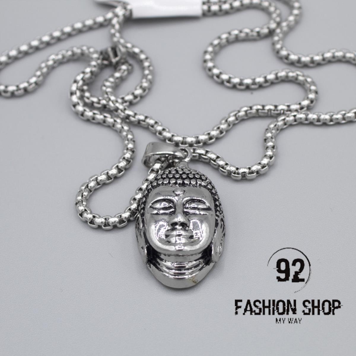 COLLANA ACCIAIO INOX BUDDHA