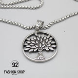 COLLANA IN ACCIAIO ALBERO DELLA VITA