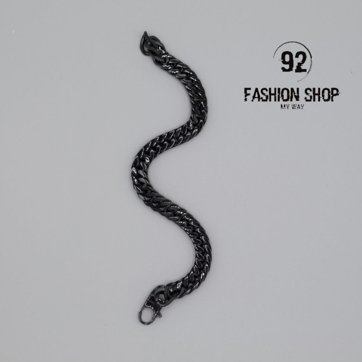 BRACCIALE UOMO IN ACCIAIO NERO