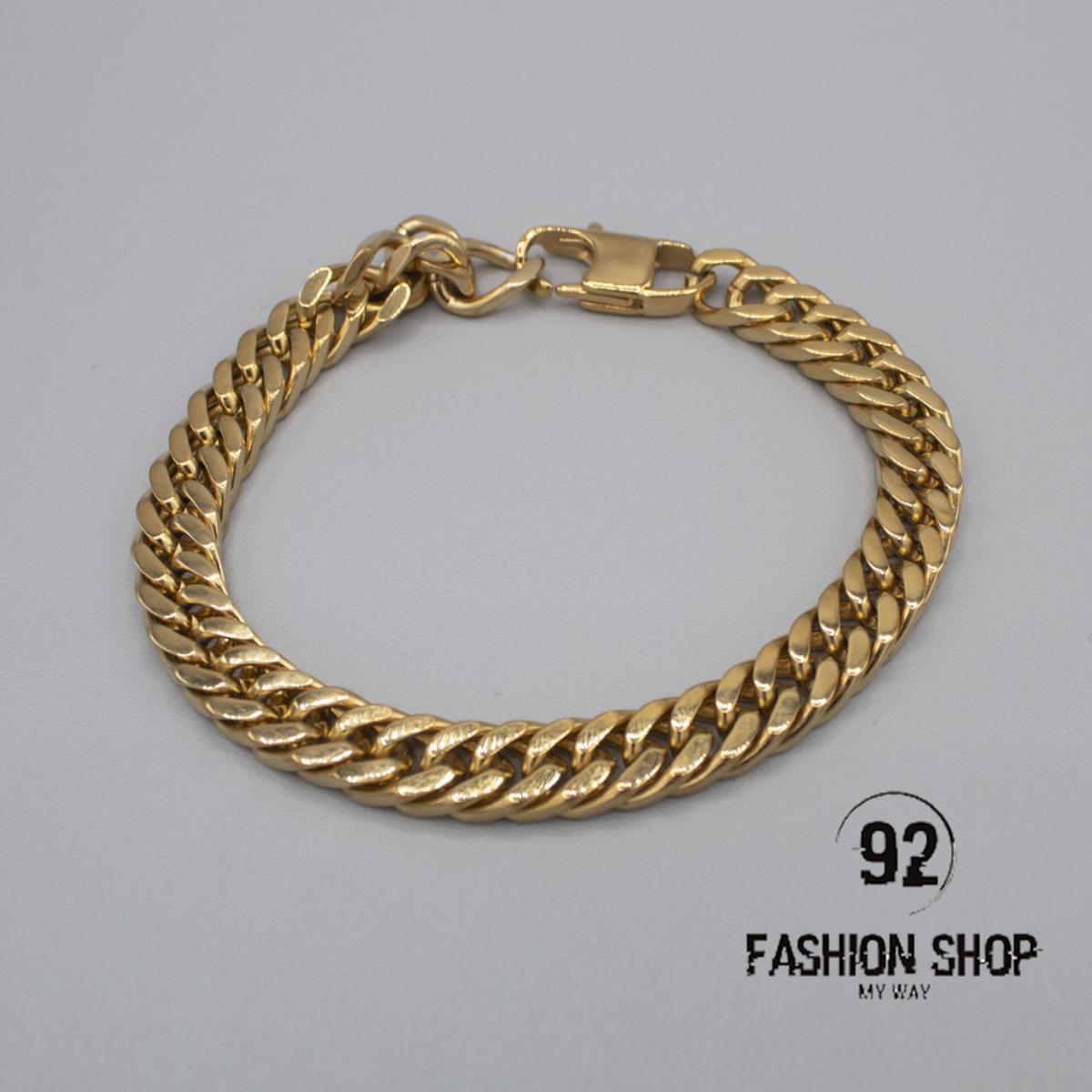 BRACCIALE UOMO IN ACCIAIO COLOR ORO