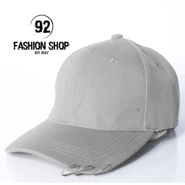 CHAPEAU À ANNEAUX GRIS